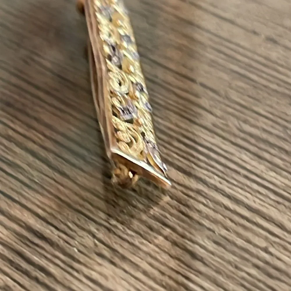 Vintage Alice Caviness Sterling and Marcasite Filigree Bar Pin